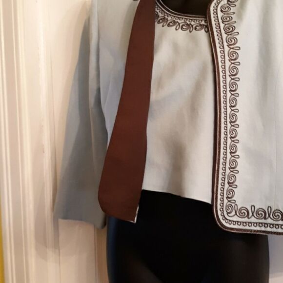 Positive attitude blue & brown top and jacket - Picture 7 of 8